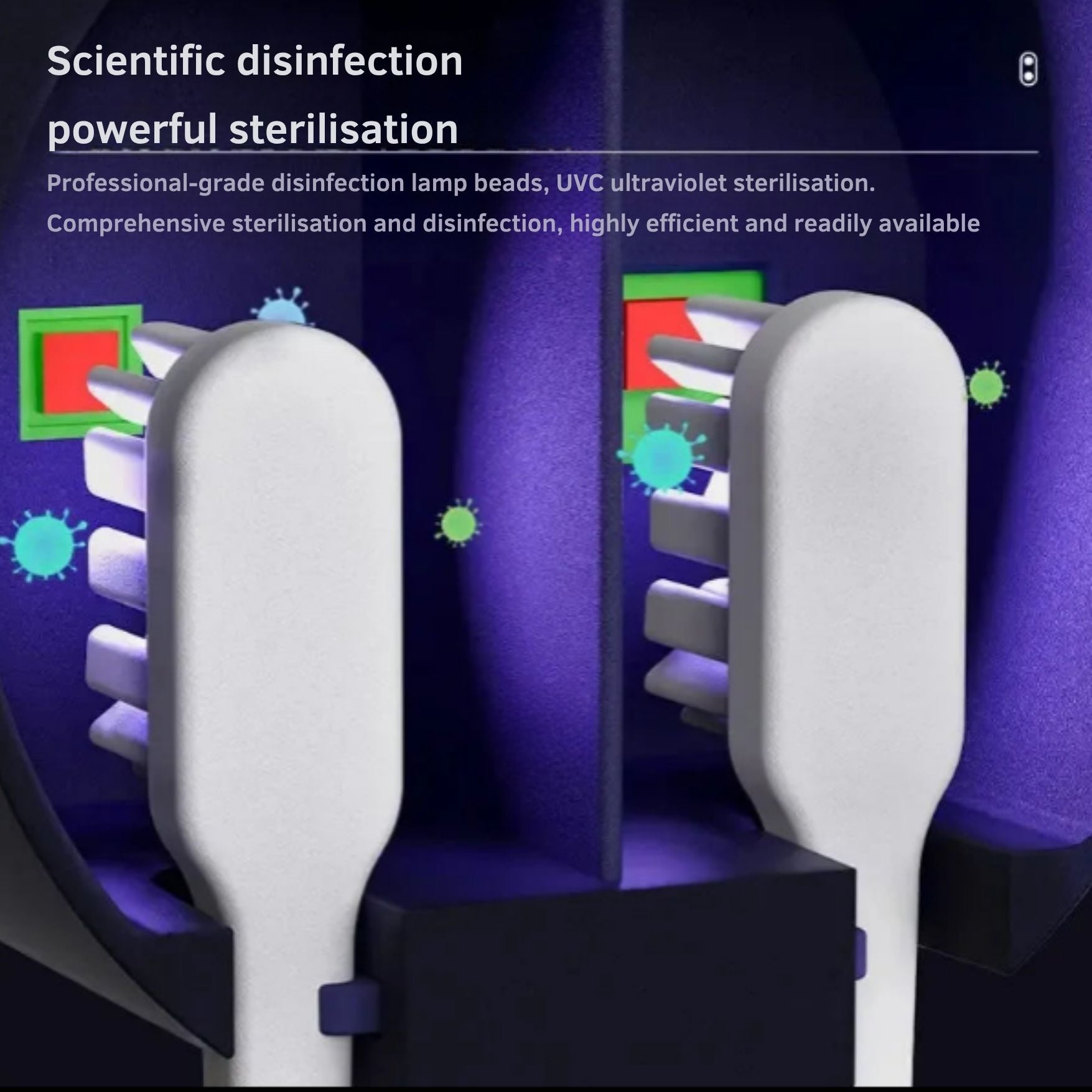 Wall-mounted Rechargeable UV Toothbrush Steriliser