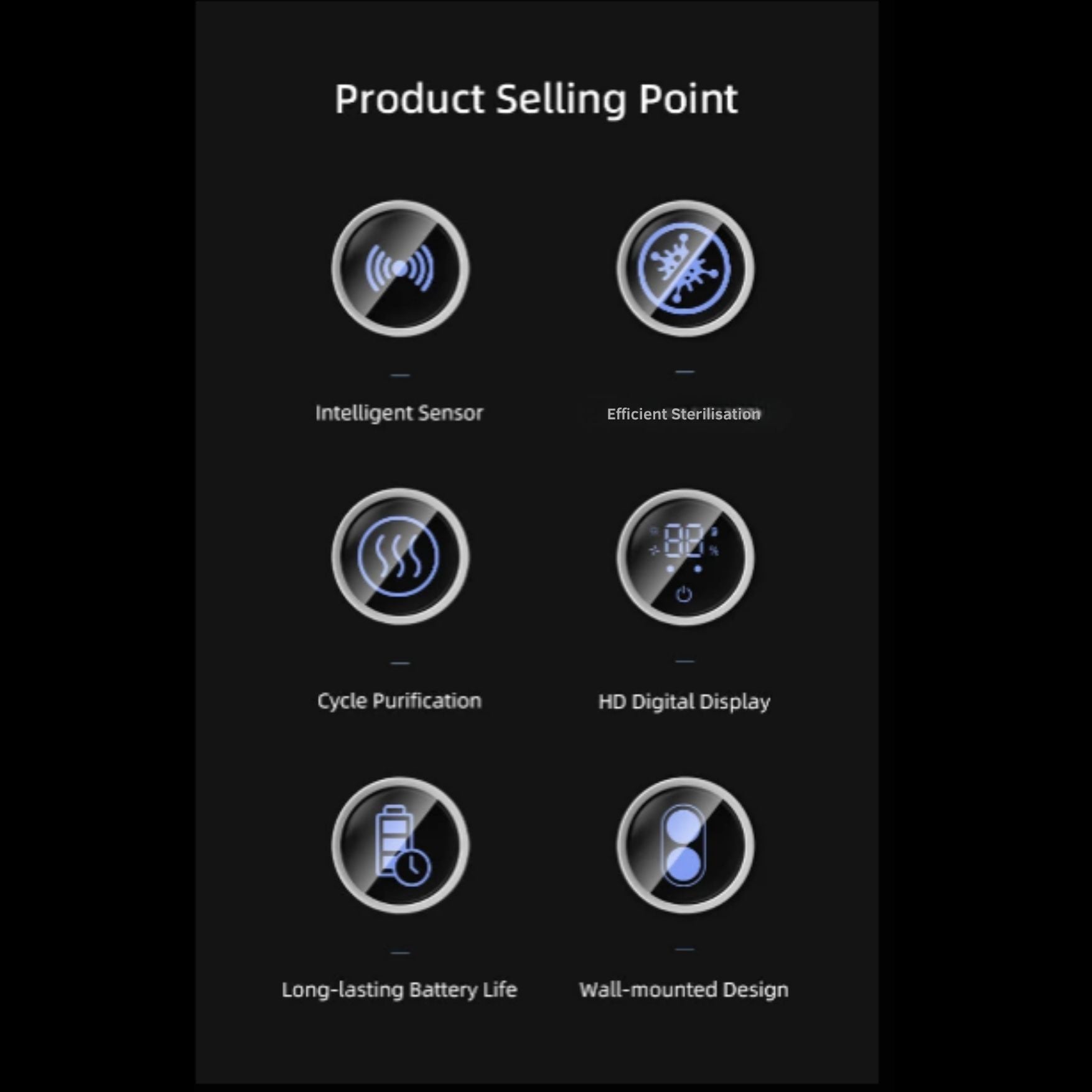 Wall-mounted Rechargeable UV Toothbrush Steriliser